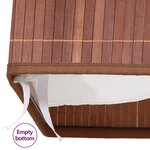 vidaXL Panier à linge avec 2 sections bambou marron 100 L