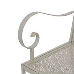 vidaXL Banc de jardin 115 cm Acier Gris