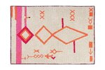 Tapis coton Saffi - rouge et orange - 140 x 200