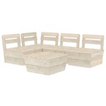 vidaXL Salon de jardin palette 5 Pièces  Bois d'épicéa imprégné