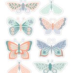 Lot stickers 3D lapins / papillons