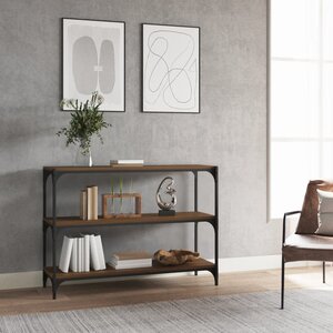 vidaXL Bibliothèque Chêne brun 100x33x70 5 cm Bois d'ingénierie acier