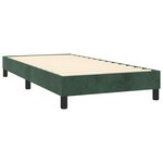 vidaXL Lit à sommier tapissier avec matelas Vert foncé 90x200 cm
