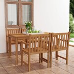 vidaXL Ensemble de salle à manger de jardin 5 Pièces Bois de teck massif