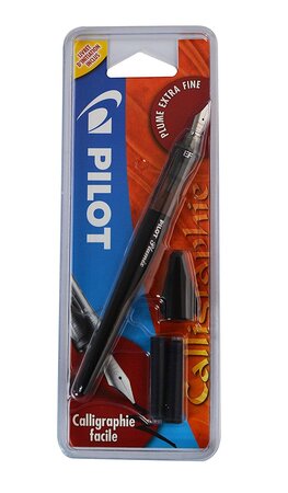 Stylo plume de calligraphie plumix extra fin corps noir tracé: 0 32 mm pilot