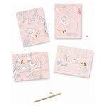 Pochette 4 cartes à gratter pastel