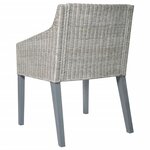 vidaXL Chaise à manger avec coussin Gris Rotin naturel