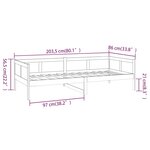 vidaXL Lit de jour blanc bois de pin massif 80x200 cm