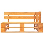 vidaXL Canapé d'angle palette de jardin marron miel bois pin imprégné