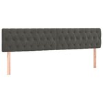 vidaXL Lit à sommier tapissier et matelas Gris foncé 200x200cm Velours