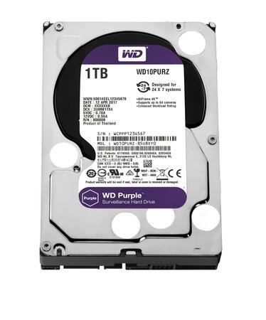 Disque Dur Western Digital 1 To (1000 Go) S-ATA 3 - Caviar Purple (WD10PURZ)