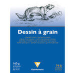 Bloc dessin grain fin encollé 24x32 20F 160g CLAIREFONTAINE