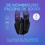 Casque GAMING - Léger - LOGITECH G - G335 FILAIRE - NOIR Certifié Discord