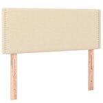 vidaXL Sommier tapissier avec matelas et LED Crème 90x200 cm Tissu