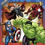 Avengers puzzles 3x49 pieces - les puissants avengers - ravensburger - lot de puzzles enfant - des 5 ans