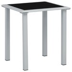 vidaXL Chaises longues 2 Pièces avec table Aluminium Taupe