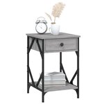 vidaXL Tables de chevet 2 Pièces sonoma gris 40x42x60cm bois d'ingénierie