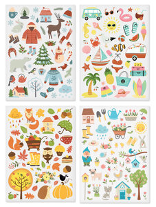 Gommettes 4 Saisons de 0 3 à 7 2 cm 198 pièces