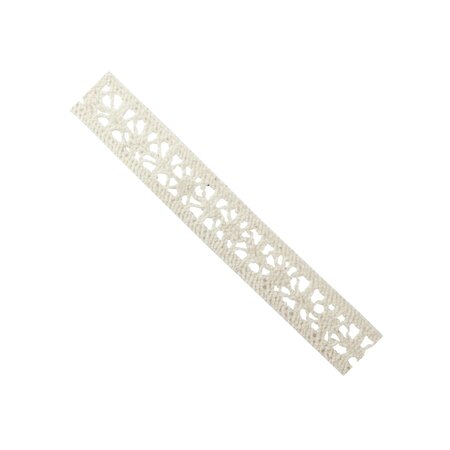 Ruban dentelle en coton écru fleur 1 8 cm x 2 m