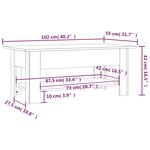 vidaXL Table basse Noir 102x55x42 cm Aggloméré
