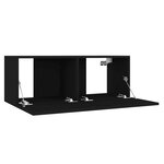 vidaXL Ensemble de meubles TV 3 Pièces Noir Aggloméré
