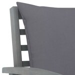 vidaXL Banc de jardin 120cm et coussin gris foncé Bois solide d'acacia