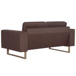 vidaXL Ensemble de canapé 2 Pièces Tissu Marron
