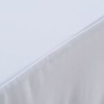 vidaXL Nappes élastiques de table avec jupon 2 Pièces 120x60 5x74cm Blanc
