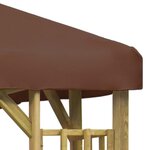 vidaXL Belvédère 3x3 m Marron