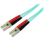 Startech.com câble fibre optique multimode de 1m lc/upc à lc/upc om4  fibre zipcord 50/125µm lommf/vcsel  réseaux 100g  faible perte d'insertion  cordon de raccordement fibre lszh
