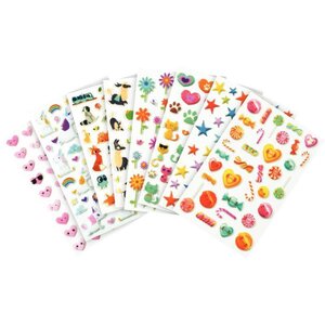 Pochette de 294 stickers déco 3D cooky thème fantaisie