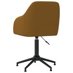 vidaXL Chaise pivotante de salle à manger Marron Velours