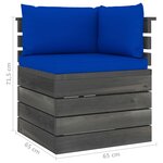 vidaXL Salon palette de jardin 9 Pièces avec coussins Bois de pin massif