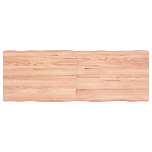 vidaXL Dessus de table bois chêne massif traité bordure assortie