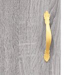 vidaXL Buffet haut Sonoma gris 34 5x34x180 cm Bois d'ingénierie