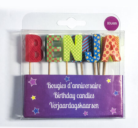Bougies d'anniversaire benjamin