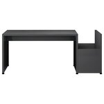 vidaXL Table basse Gris brillant 90x45x35 cm Aggloméré