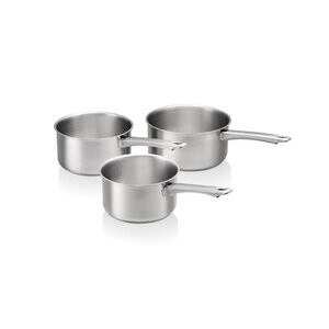 BEKA STARTER Lot de 3 casseroles 16-18-20cm tous feux dont induction gris