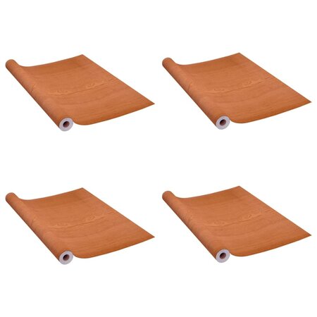 vidaXL Films autoadhésifs pour portes 4 Pièces Chêne clair 210x90 cm PVC