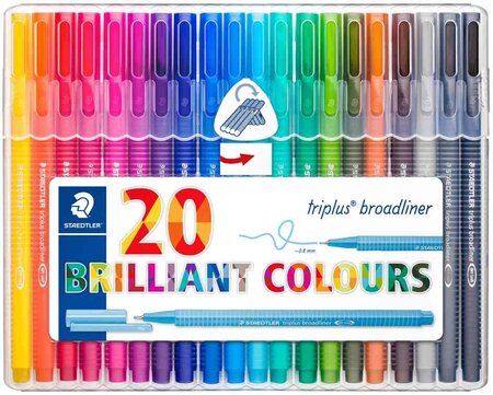 étui de 20 Fineliner broadliner BRILLIANT COLOURS STAEDTLER