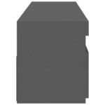 vidaXL Meubles TV 2 Pièces avec lumières LED Gris 75x35x40 cm