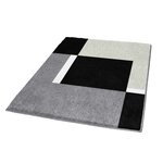 Kleine Wolke Tapis de bain Dakota Platinum 55x65 cm Gris et noir