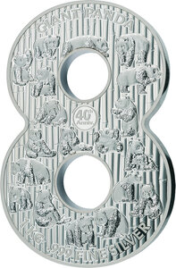 Monnaie en argent 10 dollars g 1000 (1 kg) millésime 2023 lucky eight