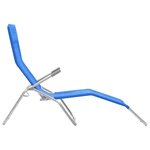 vidaXL Chaises longues pliables 2 Pièces Textilène Bleu