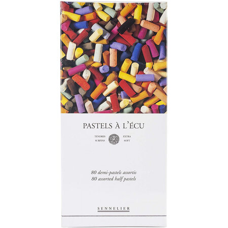 Boîte de 80 demi-pastels a l'écu - assortiment - sennelier