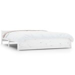 vidaXL Cadre de lit Blanc Bois massif 160x200 cm