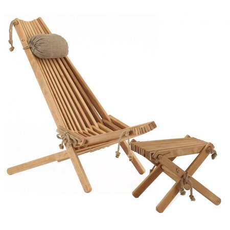 Chilienne scandinave avec repose-pieds aulne