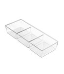 Bac de rangement transparent 3 en 1