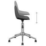 vidaXL Chaises pivotantes à manger lot de 4 Gris foncé Tissu