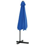 vidaXL Parasol d'extérieur avec mât en acier 300 cm Bleu azuré